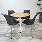 Comedor Redondo Mesa Tulip Wood Melamina + 4 Sillas Tulip Eiffel - Miniatura 3