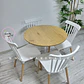 Comedor Redondo Mesa Tulip Wood Melamina + 4 Sillas Windsor - Miniatura 3