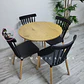 Comedor Redondo Mesa Tulip Wood Melamina + 4 Sillas Windsor - Miniatura 4