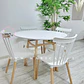 Comedor Redondo Mesa Nordic MDF + 4 Sillas Windsor - Miniatura 1