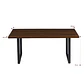 Mesa rectangular Estilo Industrial de MDF con Patas de Metal Negro – de comedor o reunion - Miniatura 3