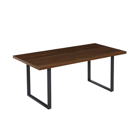 Mesa rectangular Estilo Industrial de MDF con Patas de Metal Negro – de comedor o reunion