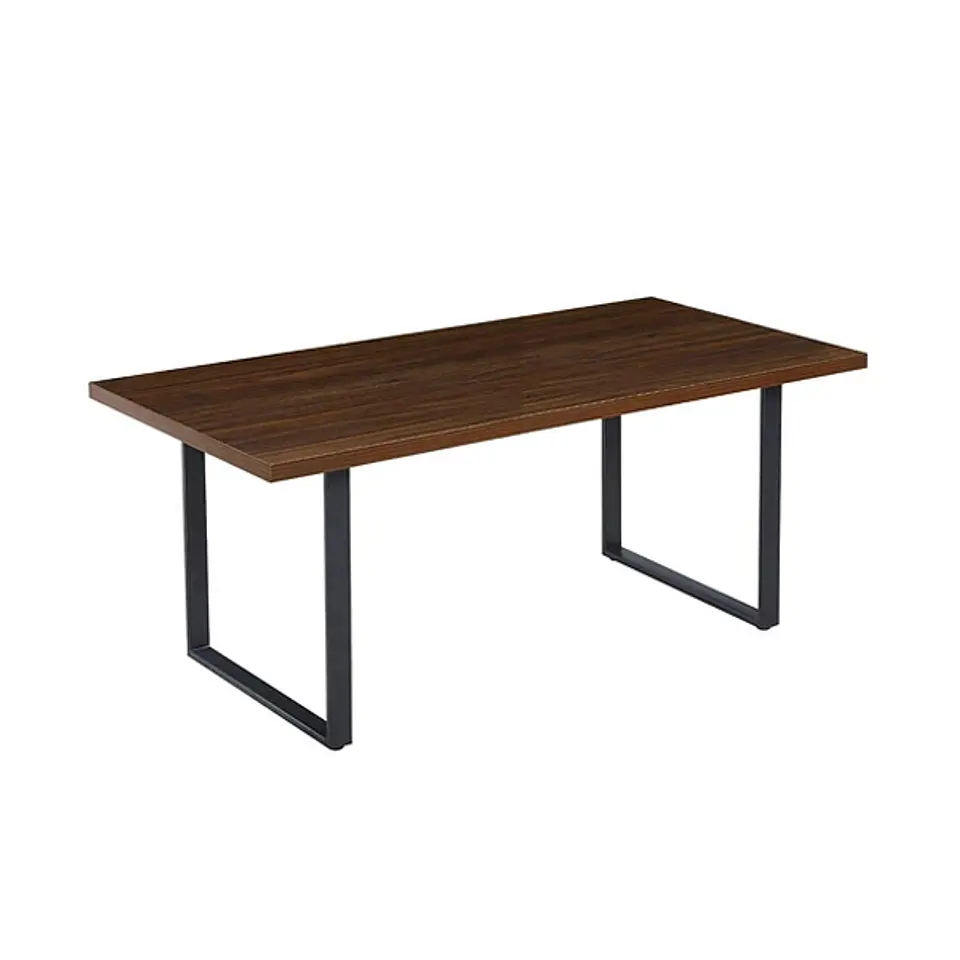 Mesa rectangular Estilo Industrial de MDF con Patas de Metal Negro – de comedor o reunion 2