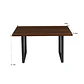 Mesa rectangular Estilo Industrial de MDF con Patas de Metal Negro – de comedor o reunion - Miniatura 5