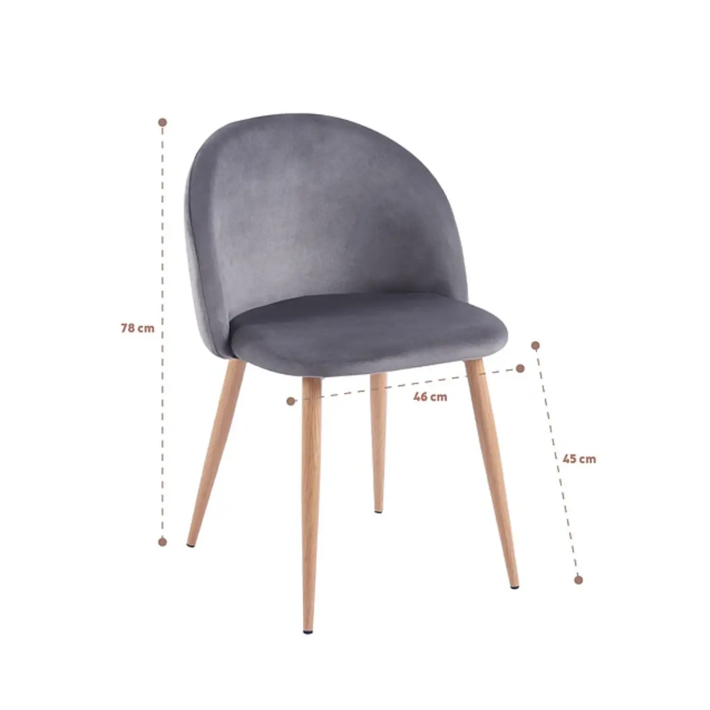 Silla Eames Velvet Negro 4