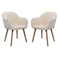 Pack 2 Butaca Diamante velvet estructura de madera- living comedor recepcion - Miniatura 4
