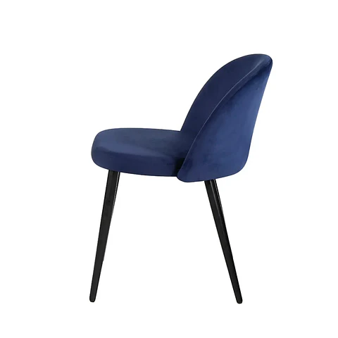 Silla Velvet Azul Eléctrico Lisa 