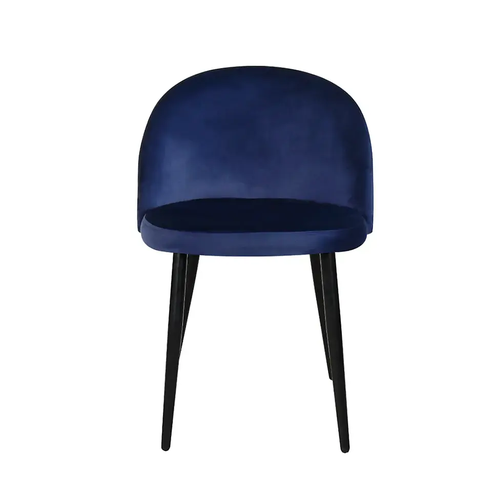 Silla Velvet Azul Eléctrico Lisa  4