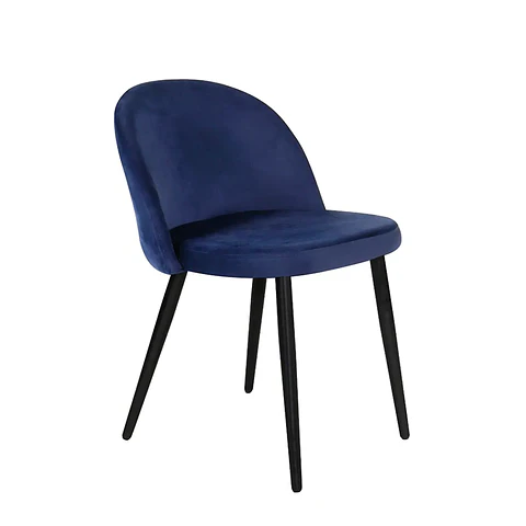 Silla Velvet Azul Eléctrico Lisa 