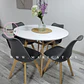 Comedor Redondo Vidrio 4 Sillas Tulip Nordic – Mesa 80cm - Miniatura 6