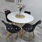 Comedor Redondo Vidrio 4 Sillas Tulip Nordic – Mesa 80cm - Miniatura 5