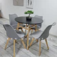 Comedor Redondo Vidrio 4 Sillas Tulip Nordic – Mesa 80cm - Miniatura 7