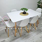 Mesa Rectangular Eames negro + Silla Eames Tulip negro- comedor 120cm - Miniatura 6
