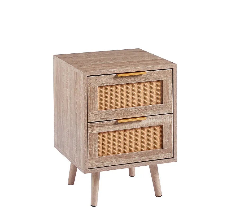 Velador 2 Cajones MDF Mesh – Estilo Moderno 3