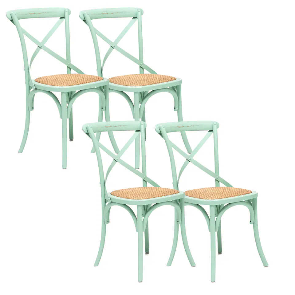 Packs 4 Silla Crossback de Madera Rattan- comedor terraza living eventos 13
