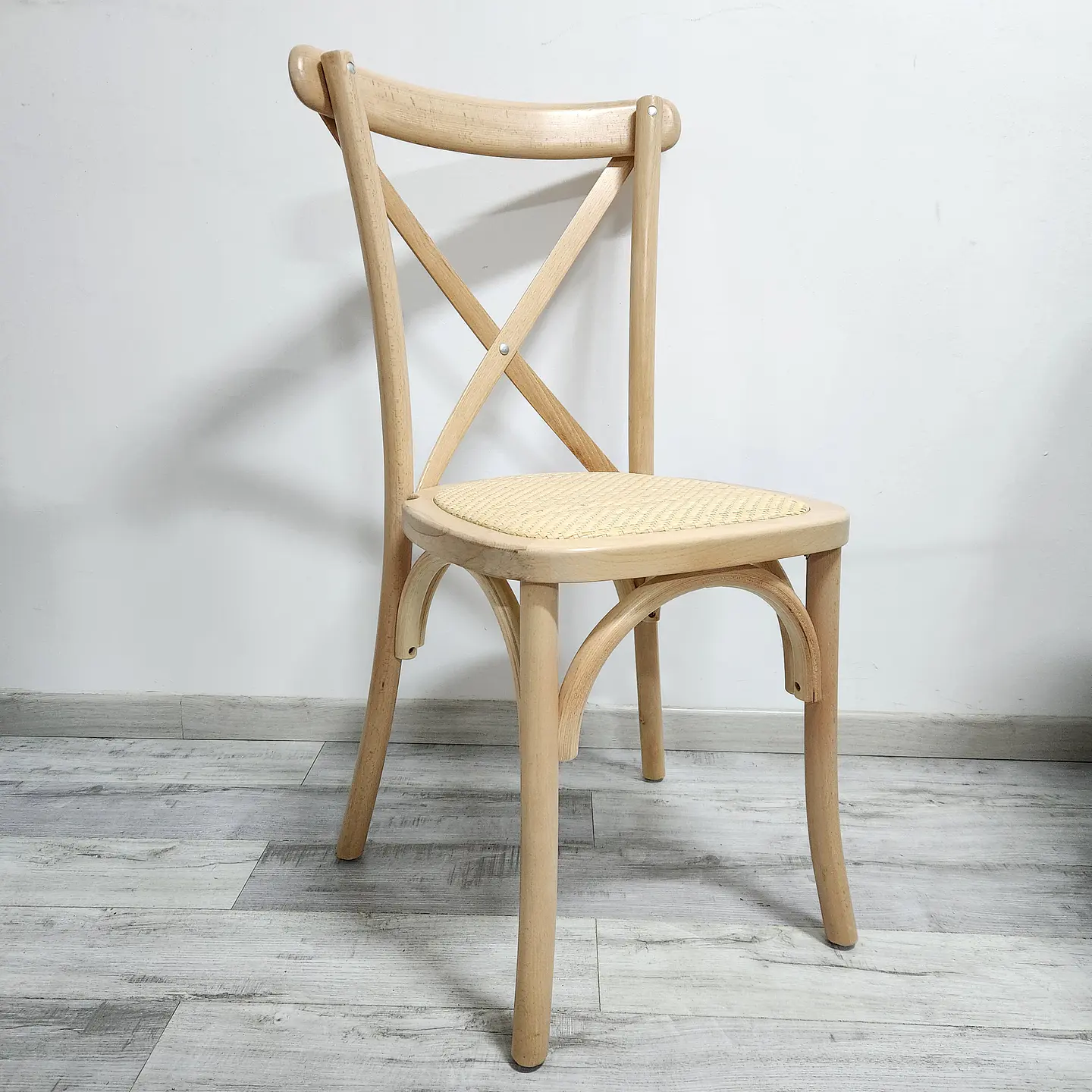 Comedor Rectangular Vidrio 4 Sillas Crossback – Mesa 120cm 5