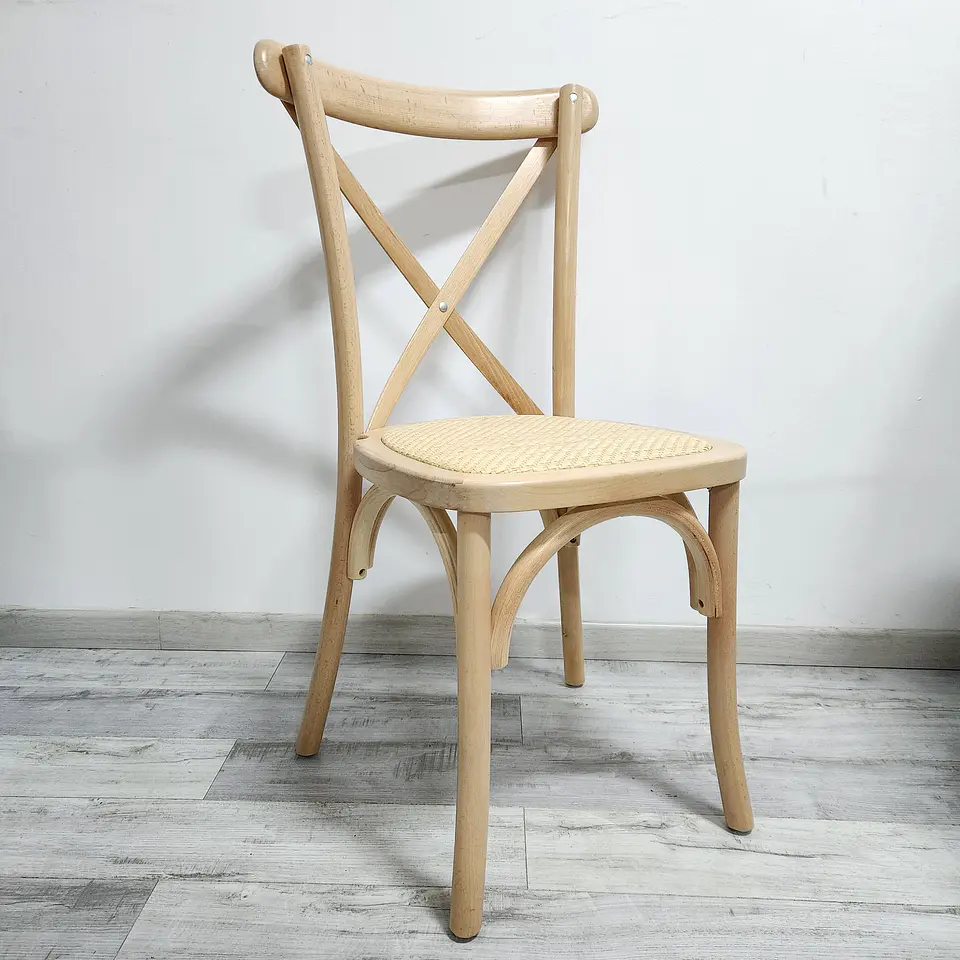 Comedor Rectangular Vidrio 4 Sillas Crossback – Mesa 120cm 5