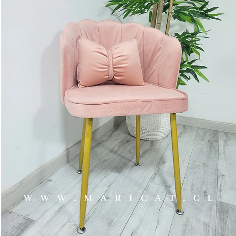 Silla Eames Velvet Dorado