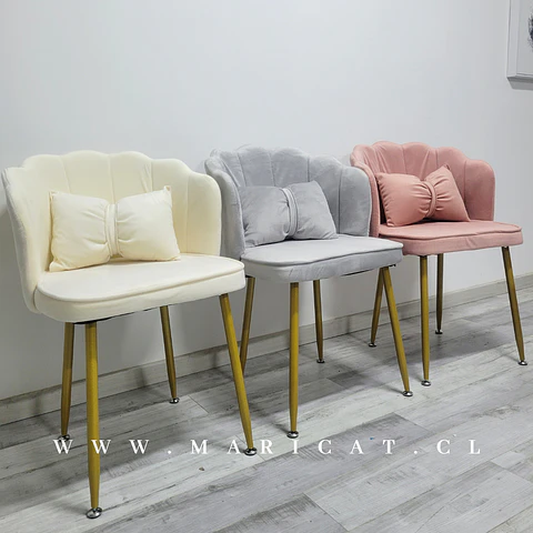 Silla Eames Velvet Dorado