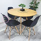 Mesa Redonda Melamina +4 Sillas Eames – Comedor 120cm - Miniatura 1