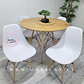 Mesa Redonda Melamina +4 Sillas Eames – Comedor 120cm - Miniatura 2