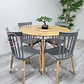 Comedor Redondo Madera 4 Sillas Windsor – Mesa 120cm - Miniatura 4
