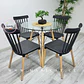 Comedor Redondo Vidrio 4 Sillas Windsor – Mesa 80cm - Miniatura 2