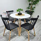 Comedor Redondo Melamina 4 Sillas Windsor – Mesa 120cm - Miniatura 4