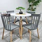 Comedor Redondo Melamina 4 Sillas Windsor – Mesa 120cm - Miniatura 6