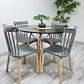 Comedor Redondo Melamina 4 Sillas Windsor – Mesa 120cm - Miniatura 3