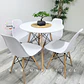 Mesa Eames MDF Redonda Melamina +4 Sillas Eames - Comedor  - Miniatura 4