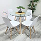 Comedor Redondo Vidrio 4 Sillas Eames – Mesa 80cm - Miniatura 2