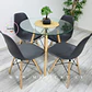 Comedor Redondo Vidrio 4 Sillas Eames – Mesa 80cm - Miniatura 4