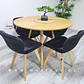 Mesa Eames Wood Redonda Melamina +4 Sillas Mariposa – Comedor  - Miniatura 2