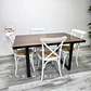 Comedor Rectangular MDF 4 Sillas Crossback – Mesa 140cm - Miniatura 4