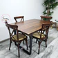 Comedor Rectangular MDF 4 Sillas Crossback – Mesa 140cm - Miniatura 2
