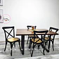Comedor Rectangular MDF 4 Sillas Crossback – Mesa 140cm - Miniatura 3