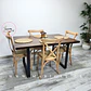 Comedor Rectangular MDF 4 Sillas Crossback – Mesa 140cm - Miniatura 1