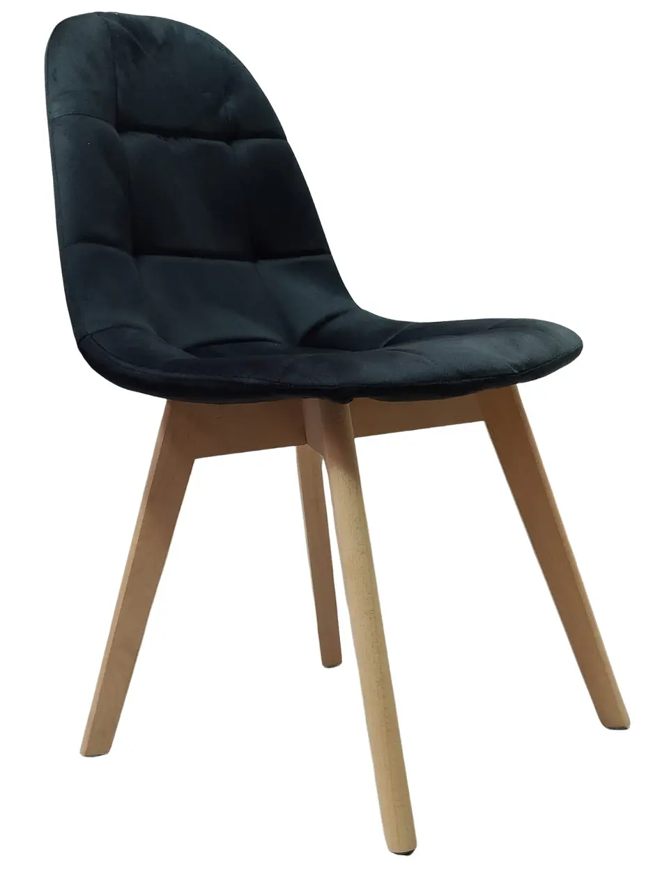 Silla Capitoné Felpa Wood Natural – Living y Recepción 4