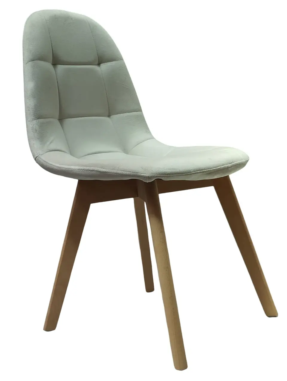 Silla Capitoné Felpa Wood Natural – Living y Recepción 7