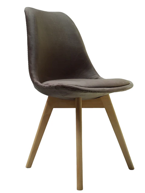 Silla Tulip Felpa Wood