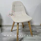 Silla Capitoné Felpa Wood Natural – Living y Recepción - Miniatura 1