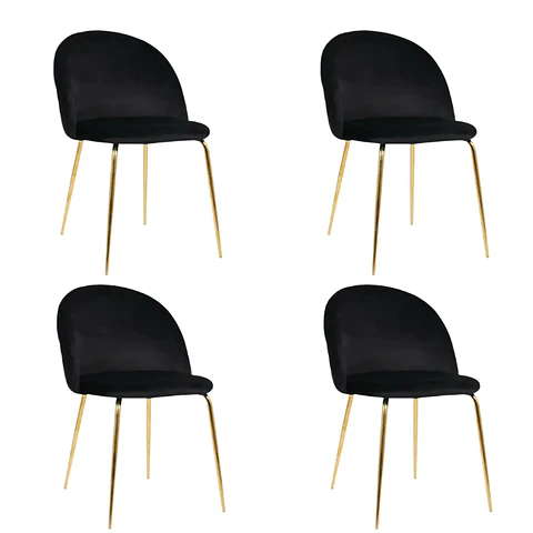 Pack x4 Silla Velvet Gold