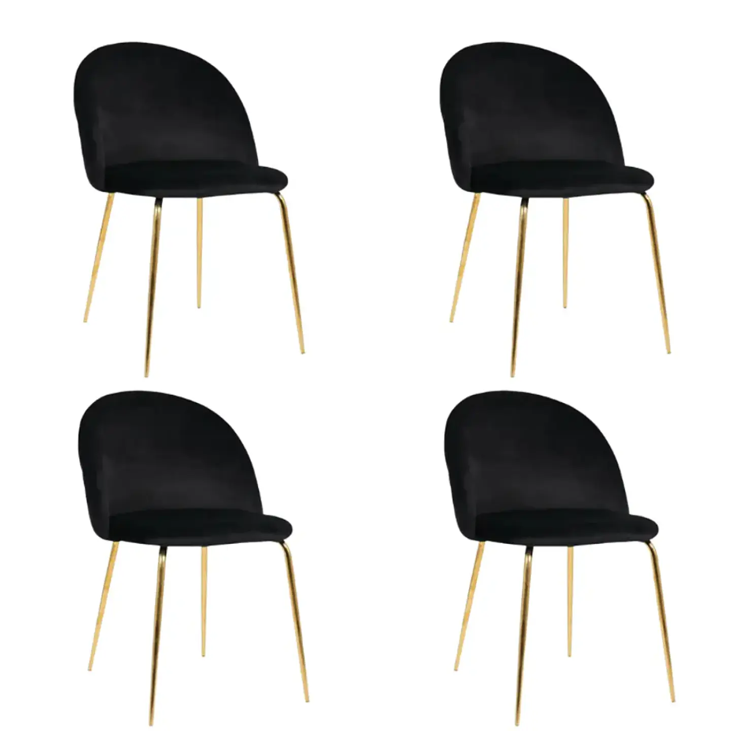 Pack x4 Silla Velvet Gold 2