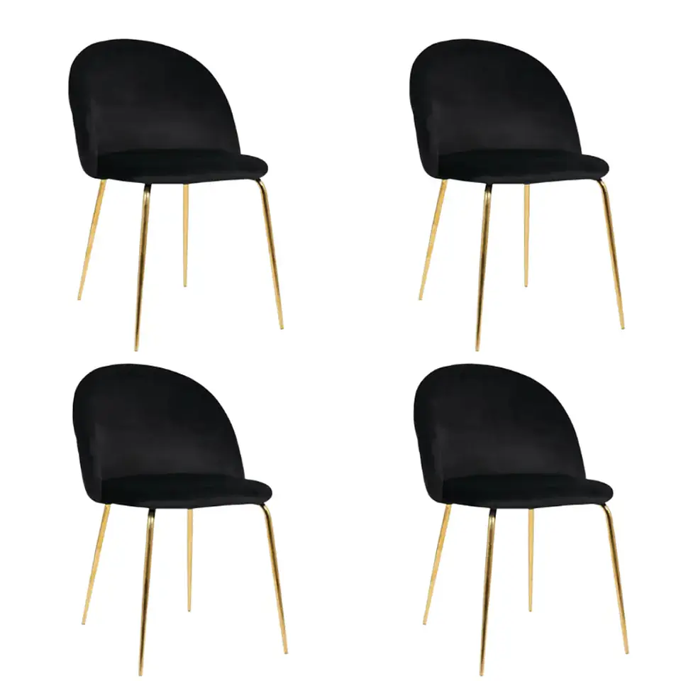 Pack x4 Silla Velvet Gold 2
