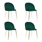 Pack x4 Silla Velvet Gold - Miniatura 3