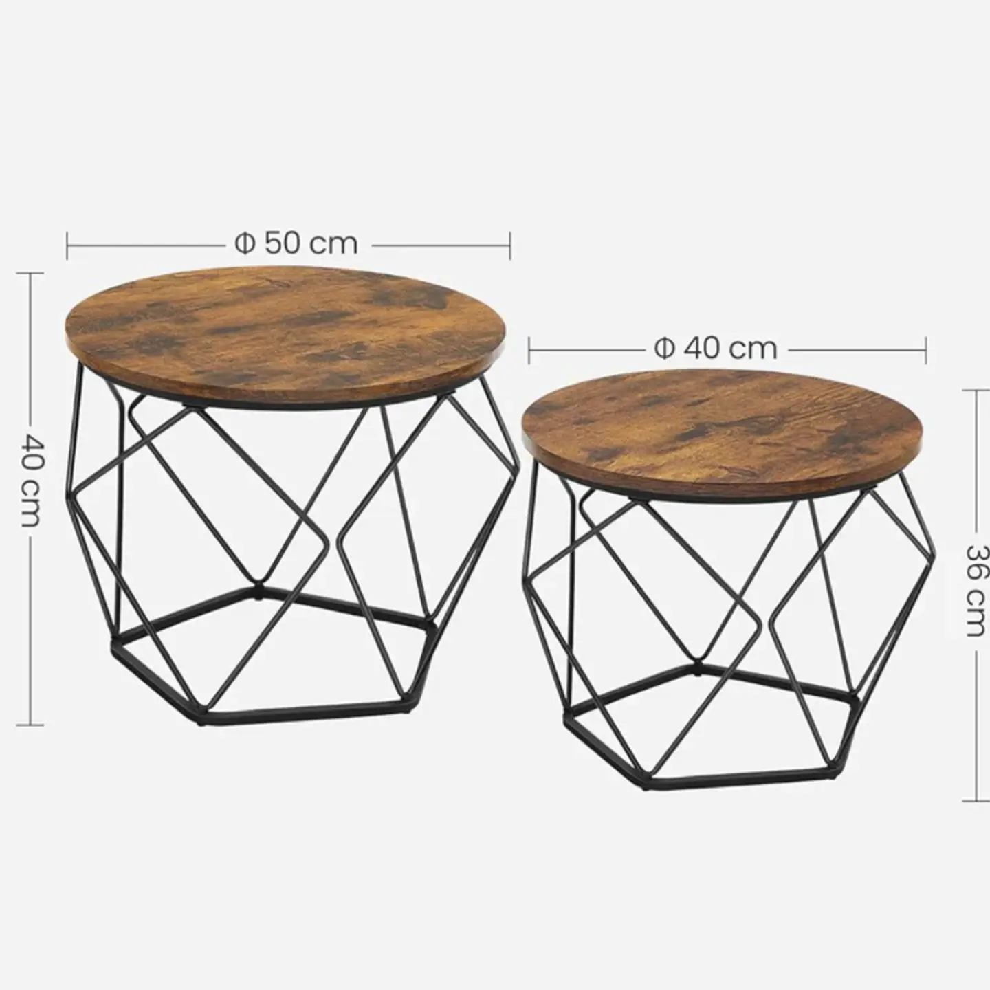 Mesa Centro Duo Araña MDF Metal 3