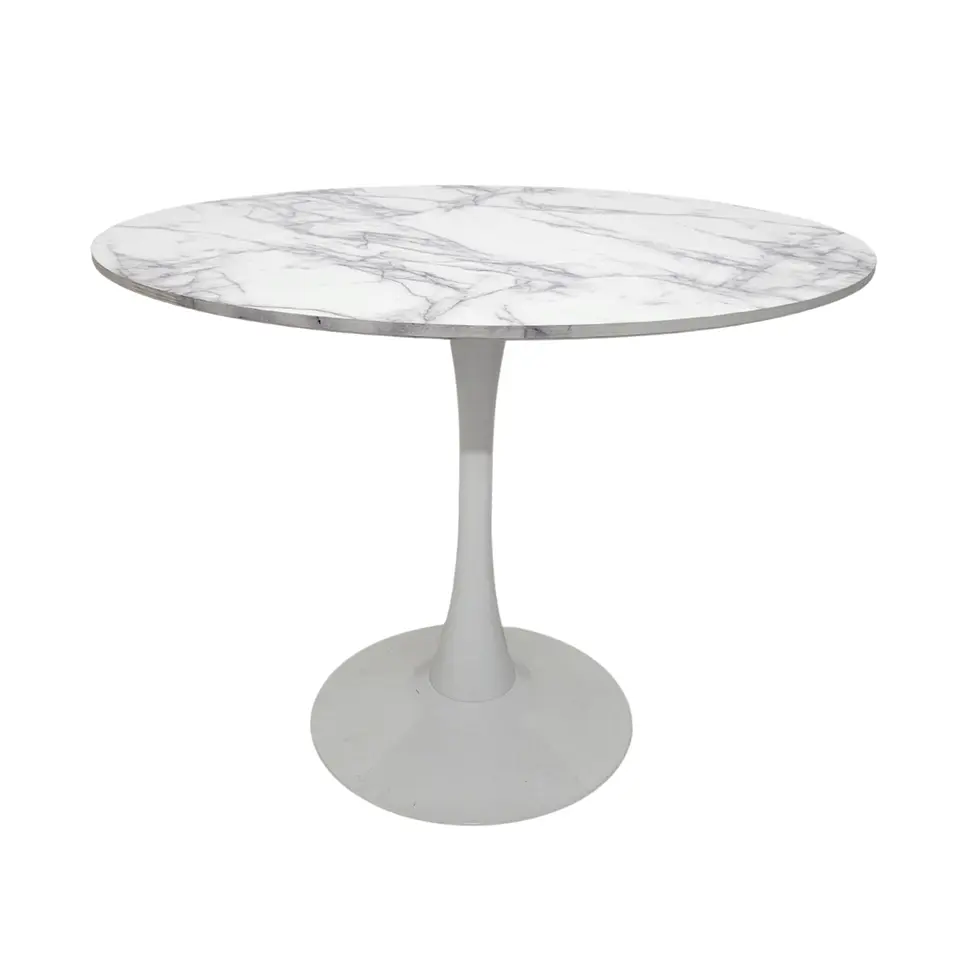 Mesa Redonda Tulip MDF y Base Meta firme- comedor 4