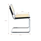 Pack de 2 Sillas Breuer de Madera y Ratán con Patas de Acero Plateado-living comedor  - Miniatura 3