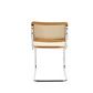Pack de 2 Sillas Breuer de Madera y Ratán con Patas de Acero Plateado-living comedor  - Miniatura 6